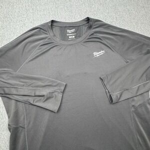 Milwaukee Workskin Performance Shirt Mens 2X Gray Workwear Crewneck Long Sleeve